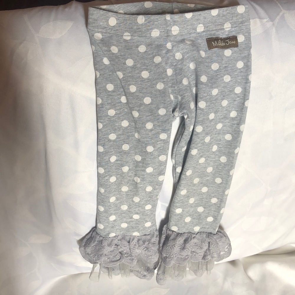 Matilda Jane leggings with ruffles at bottom  2t